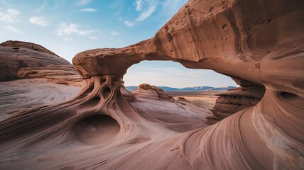 Awe-inspiring dunes shaped by relentless forces of wind erosion and timeless dance of transformation