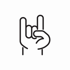 rock hand icon vector sign