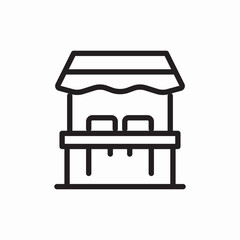 market stall shop icon vector sign