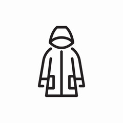 winter coat clothing icon vector sign