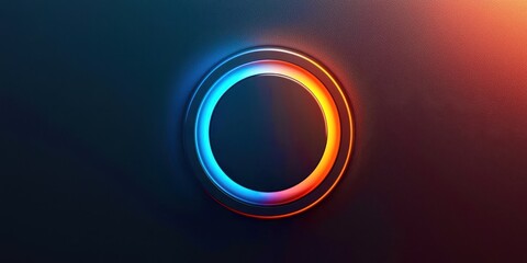Circle with a blue and red color