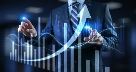 Business Growth and Data Trends Illustrated with Interactive Analytics.