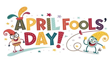 April Fools', Fun Typography. April Fools' poster,