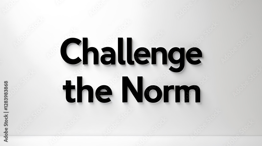 Poster challenge the norm with bold typography against a simple background