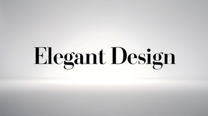 Elegant typography in a minimal setting with soft background lighting