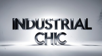 Creative typography design featuring industrial chic style on a minimal background