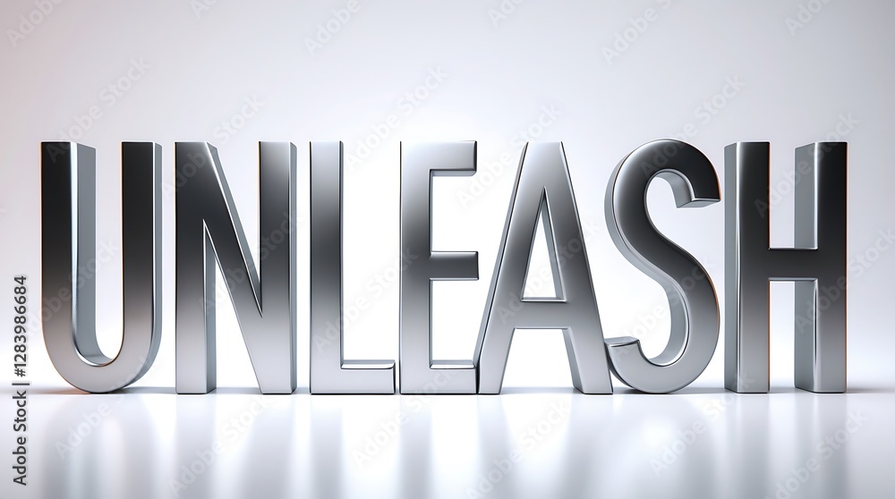 Poster bold letters spelling unleash create a powerful visual effect suitable for various themes
