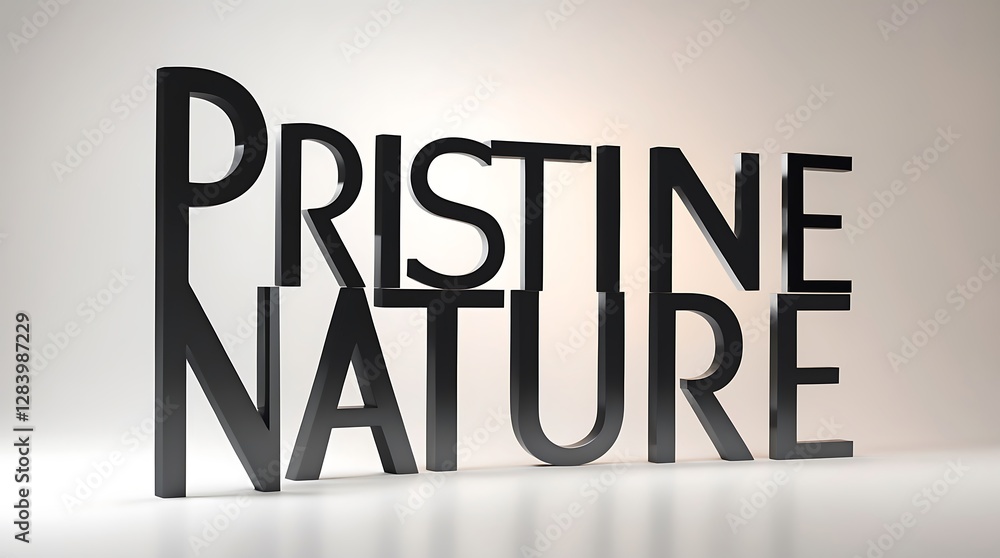 Poster exploring the connection between nature and modern typography in clean design