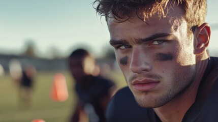 Quarterback training during a focused practice session. Featuring dedication and technique