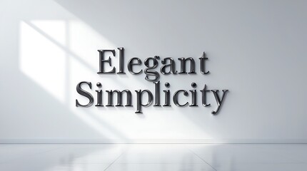 Elegant simplicity displayed through refined typography on a clean interior wall