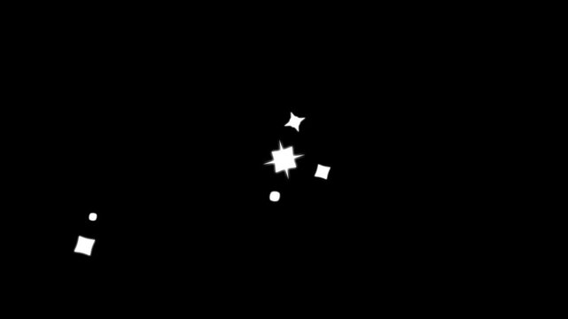 Animated Magical Twinkling Lights in the Night Sky with Golden Effects