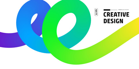 Abstract Colorful Swirls Creative Gradient Design Background