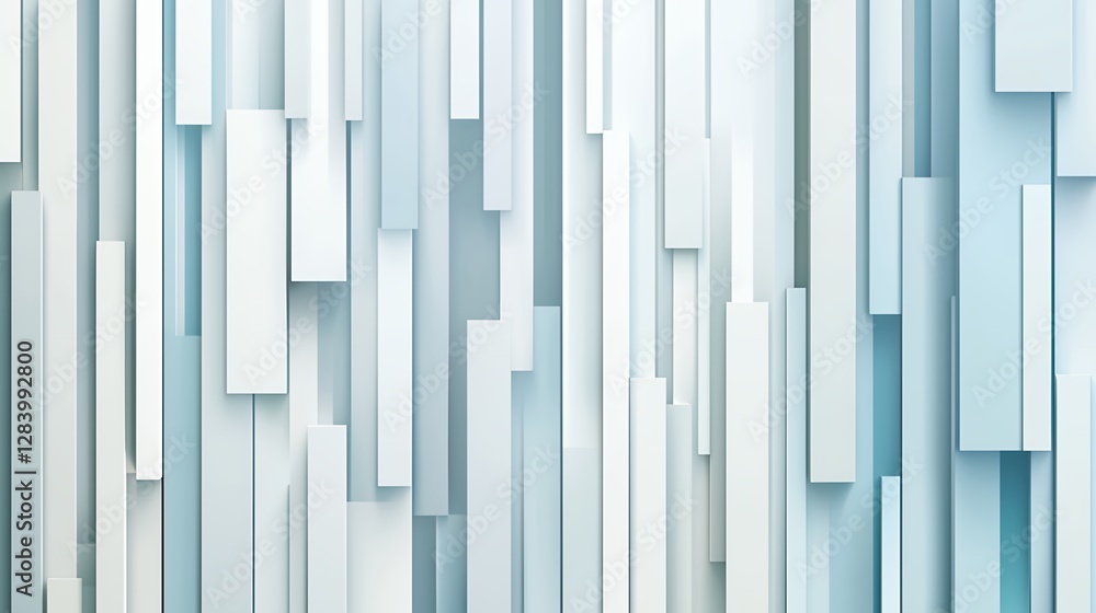 Poster abstract white geometric background with rectangular blocks in a modern minimalist style