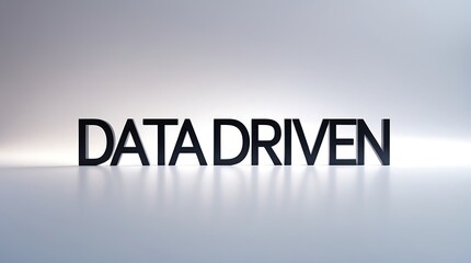 Data driven typography displayed on an illuminated surface in a minimalist setting