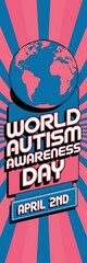Fototapeta premium world autism awareness day Story, autism awareness day Story, illustration Art. 
