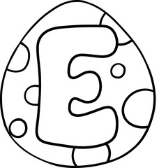 Easter egg Outline Coloring