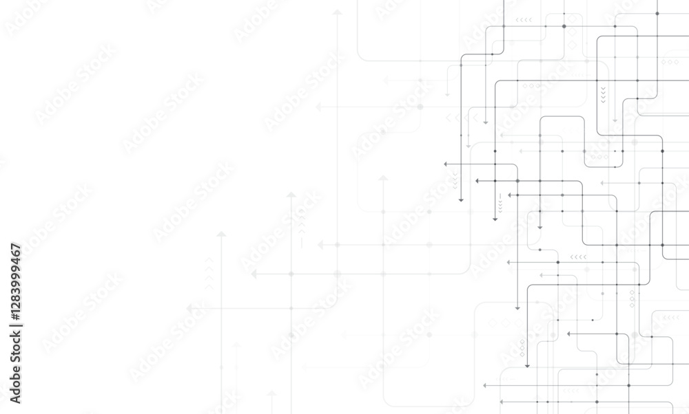 Poster digital technology background. concept with technology line. circuit board background technology