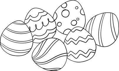 Easter egg Outline Coloring