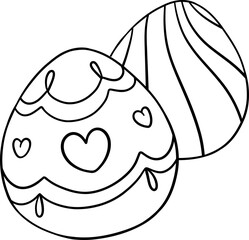 Easter egg Outline Coloring
