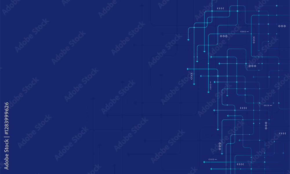 Poster digital technology background. concept with technology line. circuit board background technology