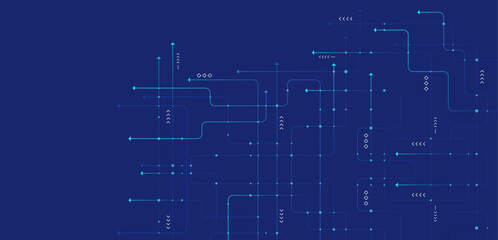 Digital technology background. Concept with technology line. Circuit board background technology