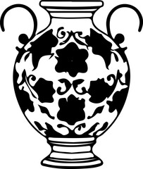 Moghul Vase Silhouette Vector Art, Elegant Mughal Vase Vector Design, Traditional Mughal Pot Silhouette Art, Mughal Style Vase Vector Clipart, Decorative Mughal Vase Silhouettes, Vintage Moghul Pot Ve