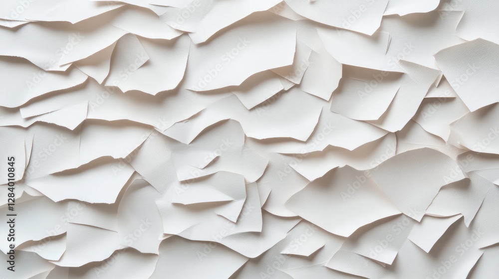 Aufkleber soft aged paper forms a textured background with folds and irregular edges offering ample empty spac