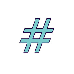 Obraz premium Hastag icon