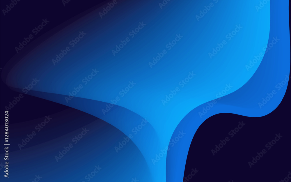 Poster blue gradient abstract wave background dynamic smooth modern fluid curve shape