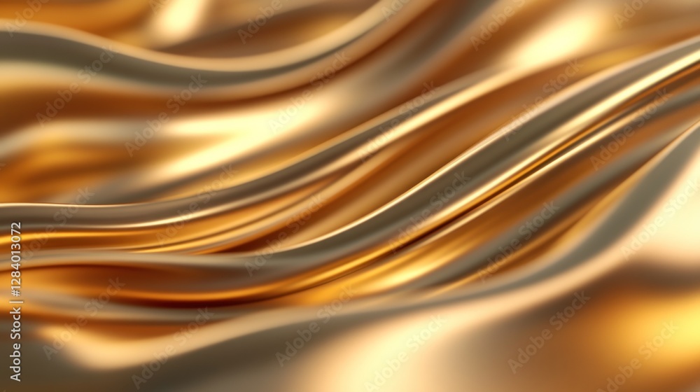 Poster a smooth polished gold texture features flowing waves that create a luxurious backdrop. the shimmeri