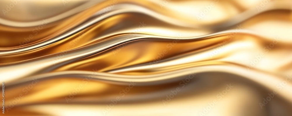 Poster this polished gold texture background showcases smooth flowing waves that gleam in light. perfect fo
