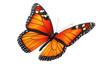 Fototapeta premium Butterfly Wings Spread Open Against Black Background with Delicate Wing Patterns