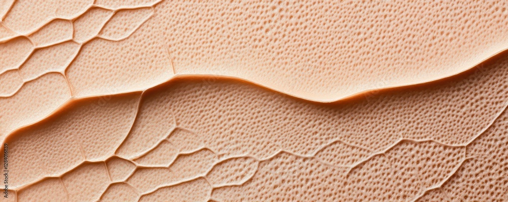 Poster close-up view of skin pore textures displaying intricate patterns natural variations in color and de