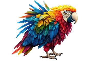 Obraz premium Colorful Parrot Shows Its Plumage, a Symbol of Tropical Beauty and Wildlife Diversity.