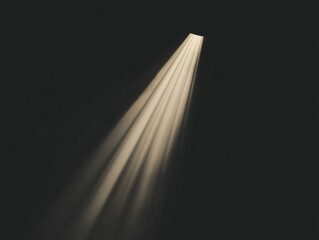 Light beam illuminating darkness