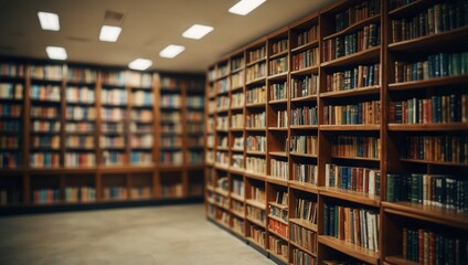 Obraz premium Abstract blurred material library room