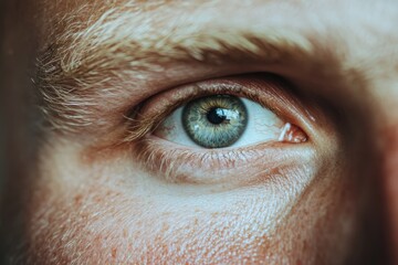 Fototapeta premium A Close Up Portrait Of A Human Eye And Eyebrow