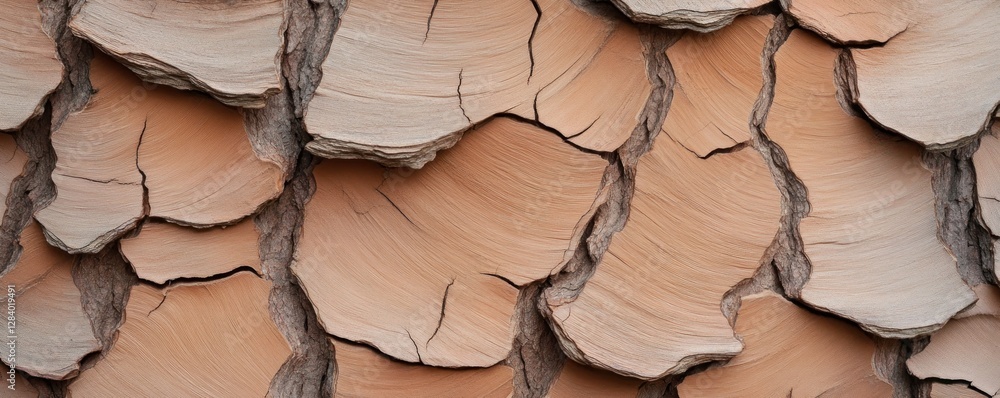 Poster this rustic tree bark features a rich texture with a warm color palette showcasing various cracks an