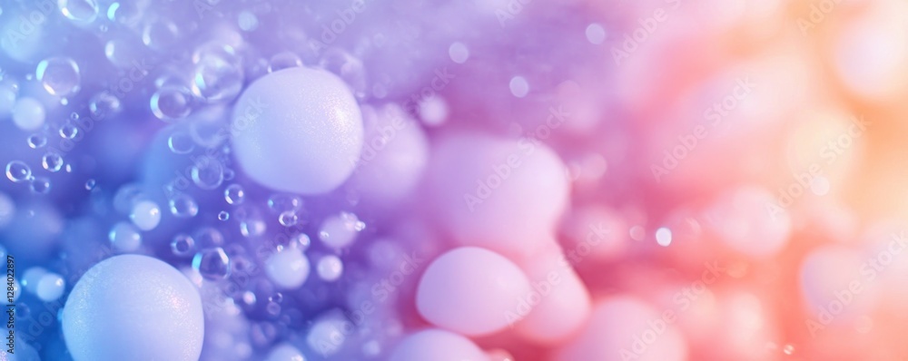 Poster soft watercolor droplets blend harmoniously with gentle colors creating a soothing backdrop. ideal f