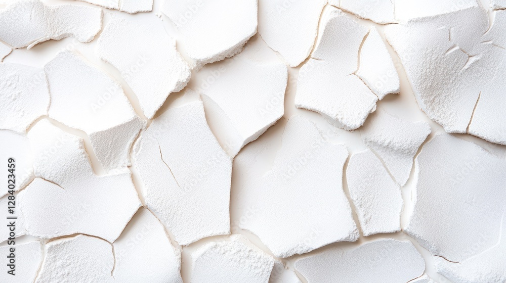 Poster the textured surface showcases a cracked white clay background that brings depth and character. this