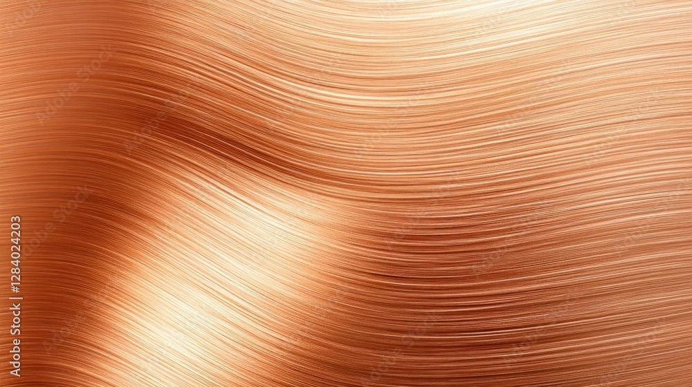 Poster this smooth copper metal texture features a shimmering surface with fluid lines ideal for use as a b