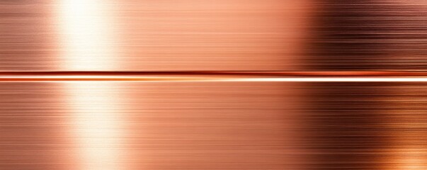 The smooth texture of copper metal evokes warmth and elegance featuring soft reflections that create depth. This backdrop offers ample copy space ideal for graphic designs and presentations