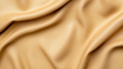 Smooth Beige Leather Texture Under Gentle Light Reflection