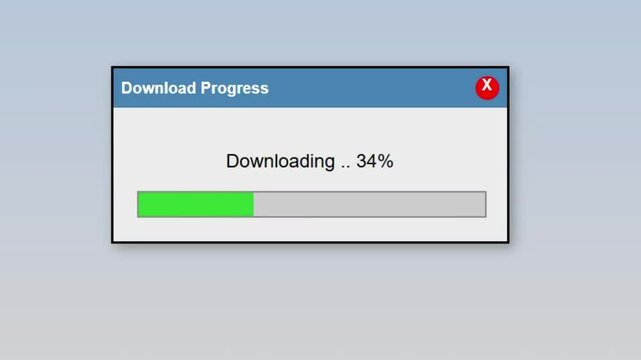 Retro Download Progress Bar Animation Classic 2000s Aesthetic Loop Video 4k