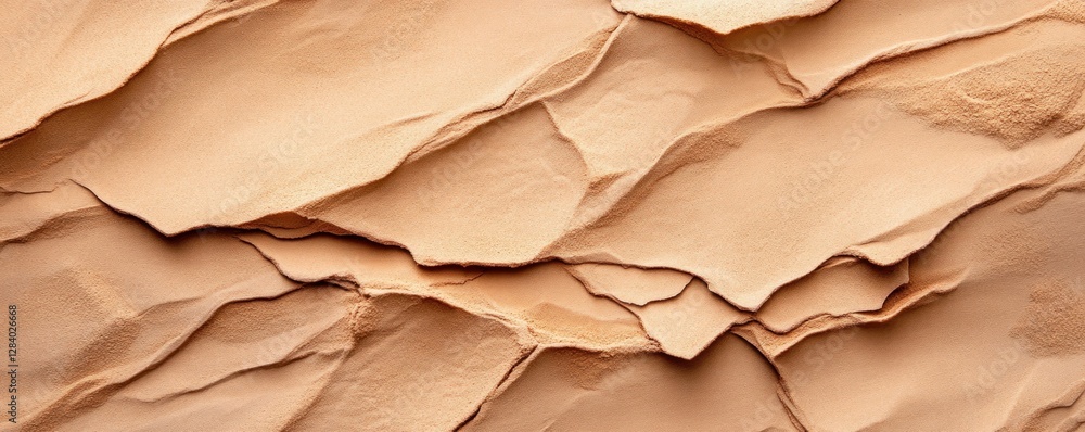 Poster this dynamic soil texture showcases layered sandy hues with subtle wrinkles and contours. it offers 