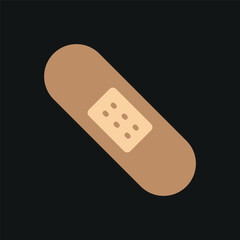 Plaster icon designed with a simple flair, offering a comforting look for projects related to first aid