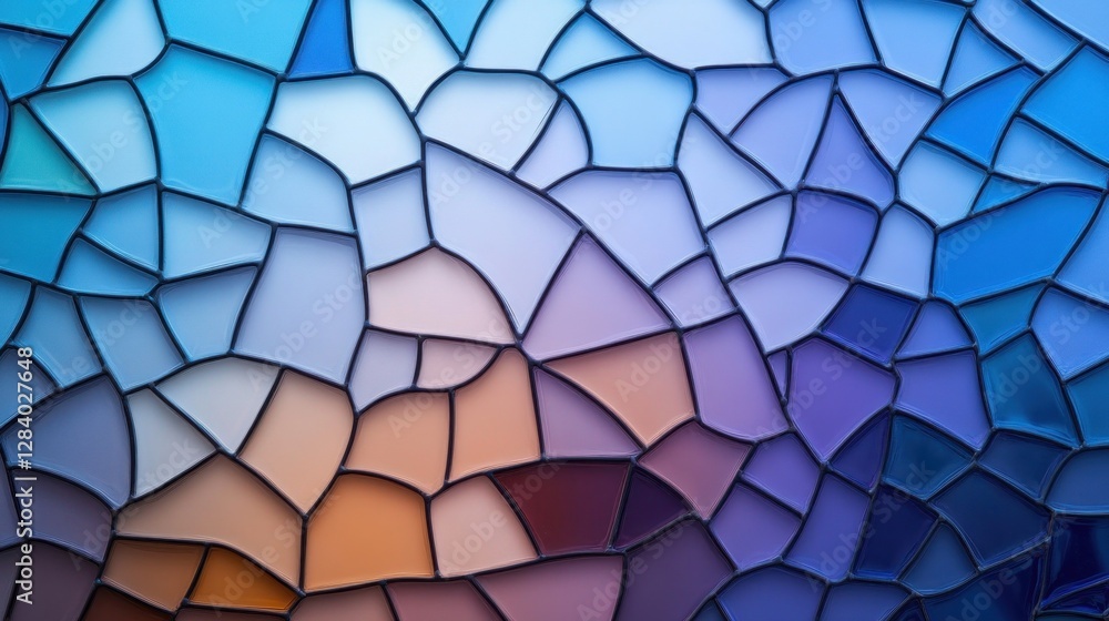 Poster this stained glass texture background features an array of vibrant colors and geometric shapes creat