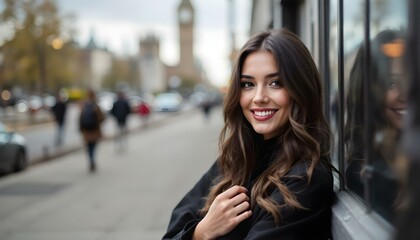City Street Portrait of a Beautiful Woman
