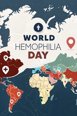 Hemophilia Day, World Hemophilia Day, Poster, Banner, Story.  Social Media Poster