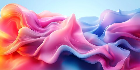 Obraz premium Abstract Colorful Fabric Flowing (6)